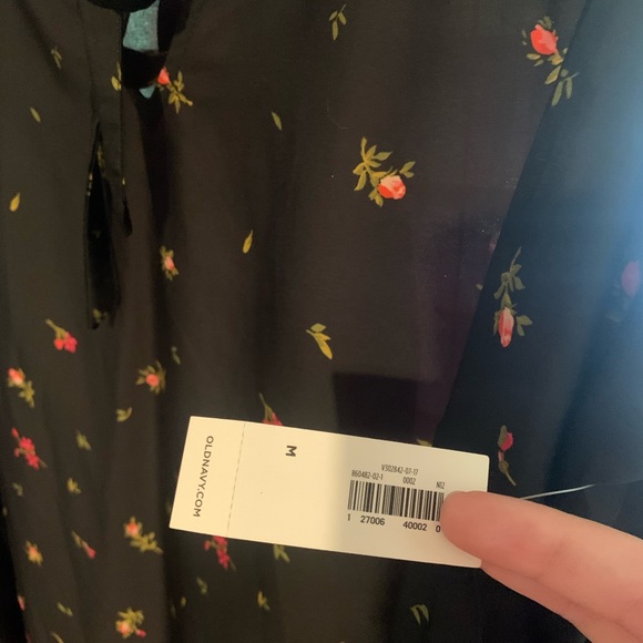 OLD NAVY Size Medium Dress Floral Bell Sleeve - Picture 4 of 4